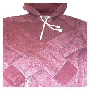 Burgundy zip up hoodie